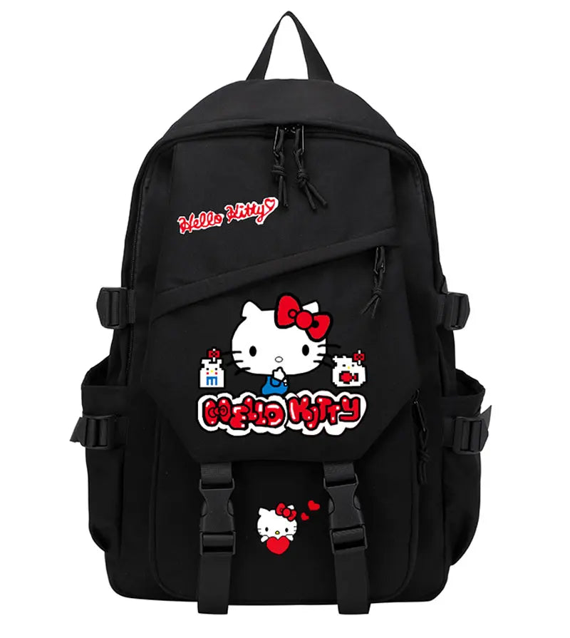 Hello Kitty Cat Backpack Students Girls Sanrio