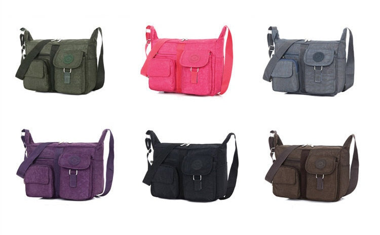 Women Messenger Bag Handbag Retro Zipper