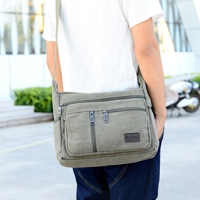 Shoulder Messenger Bag Retro Zipper – Impossible Bags