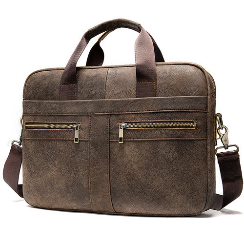 Messenger Bag Leather Briefcase Style